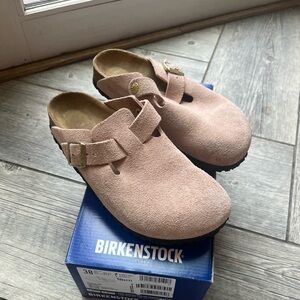 Birkenstock Boston Light Rose Suede - size 38